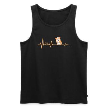 Hamster Herzschlag Hamster Geschenk Geschenkidee - Männer Premium Bio Tank Top - Schwarz - Vorne - AI Model Male 178 light (178cm)