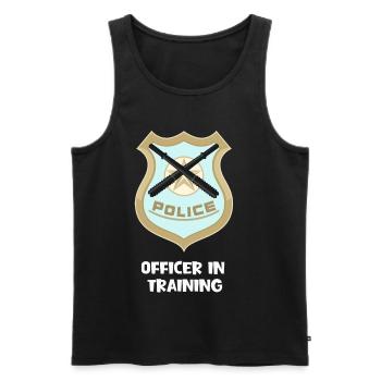 Polizeibeamter in Ausbildung Student Law Enforceme - Männer Premium Bio Tank Top - Schwarz - Vorne - AI Model Male 178 light (178cm)