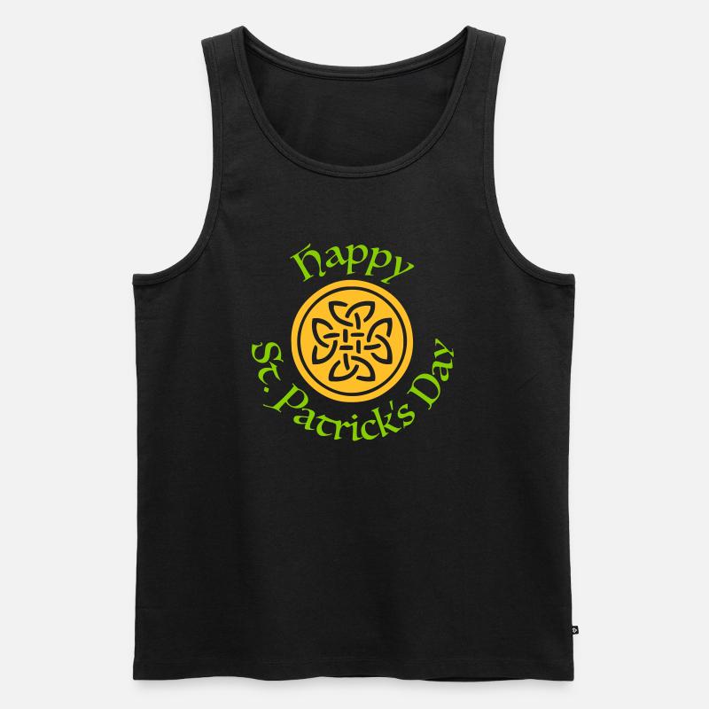 Frohen St. Patrick's Day - Männer Premium Bio Tank Top - Schwarz