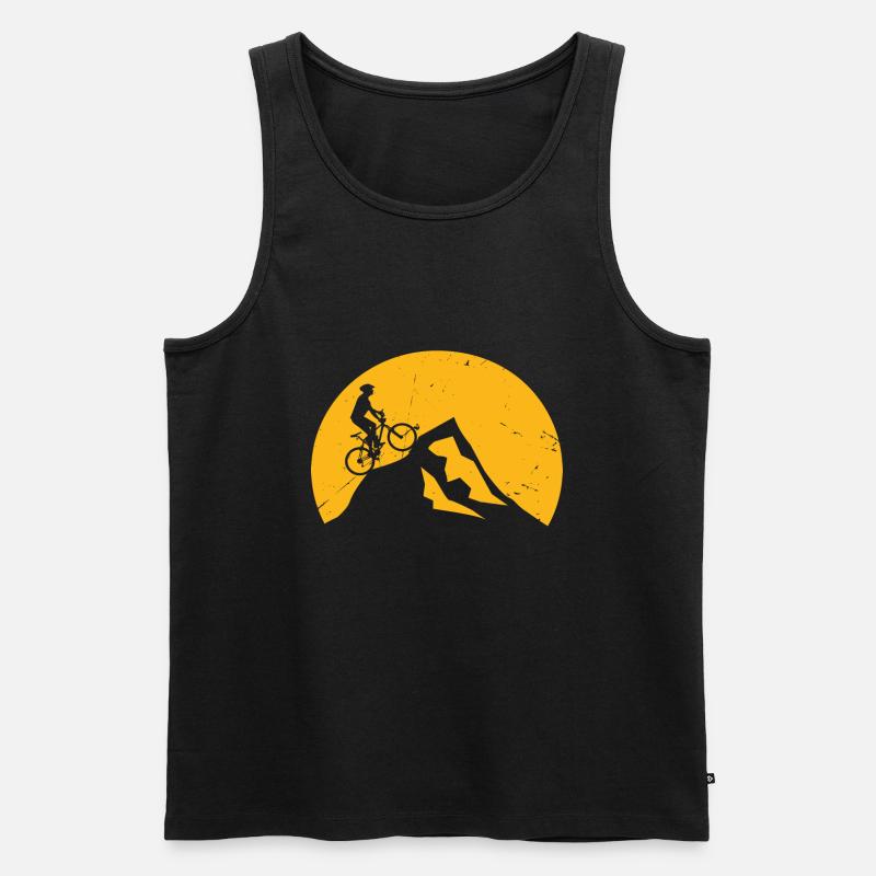 Oldtimer Downhill-Mountainbiken - Männer Premium Bio Tank Top - Schwarz