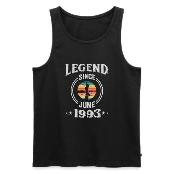Legende seit Juni 1993 Angel-Geburtstag - Männer Premium Bio Tank Top - Schwarz - Vorne - Michal (187cm)