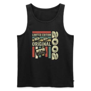 Vintage 2002 - Retro Birthday Quote 2002 - Men's Premium Organic Tank Top - black - Front - Michal (187cm)