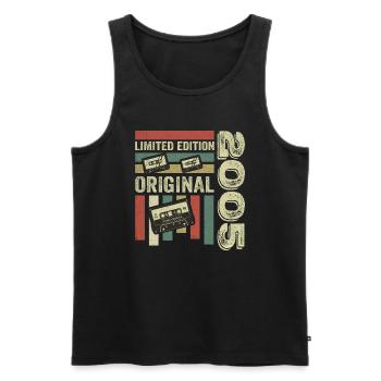 Vintage 2005 - Retro Geburtstagsspruch 2005 - Männer Premium Bio Tank Top - Schwarz - Vorne - AI Model Male 178 light (178cm)