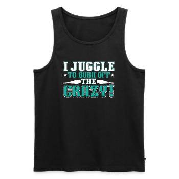 Juggling I Juggle To Burn Off The Crazy - Men's Premium Organic Tank Top - black - Front - Michal (187cm)