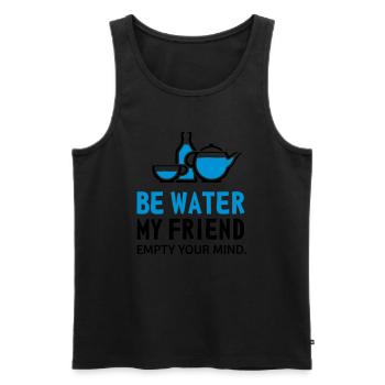 empty your mind - Männer Premium Bio Tank Top - Schwarz - Vorne - Michal (187cm)