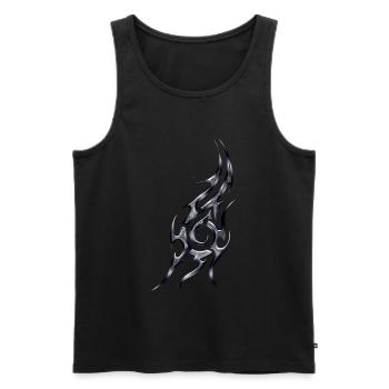 tribal 3 by customstyle - Débardeur bio Premium Homme - noir - Devant - Michal (187cm)