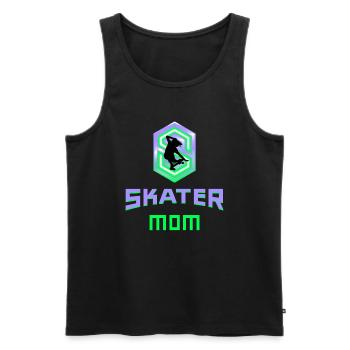Skater Mom Mama Mutter Skatboard cool Geschenkidee - Männer Premium Bio Tank Top - Schwarz - Vorne - Michal (187cm)