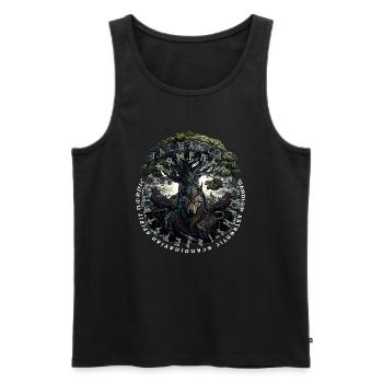 Vikings Valhalla Wolf Odins - Men's Premium Organic Tank Top - black - Front - Michal (187cm)