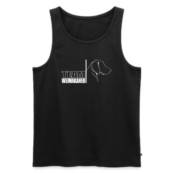 TEAM Weimaraner Dogs Dog Wilsigns - Men's Premium Organic Tank Top - black - Front - AI Model Male 178 light (178cm)