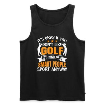 Ce n’est pas grave si vous n’aimez pas le golfeur - Débardeur bio Premium Homme - noir - Devant - Michal (187cm)
