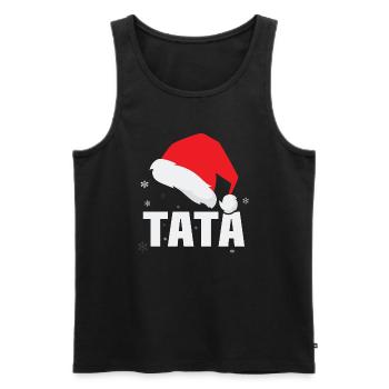 Noël Tata, Noël cadeau Tata - Débardeur bio Premium Homme - noir - Devant - AI Model Male 178 light (178cm)