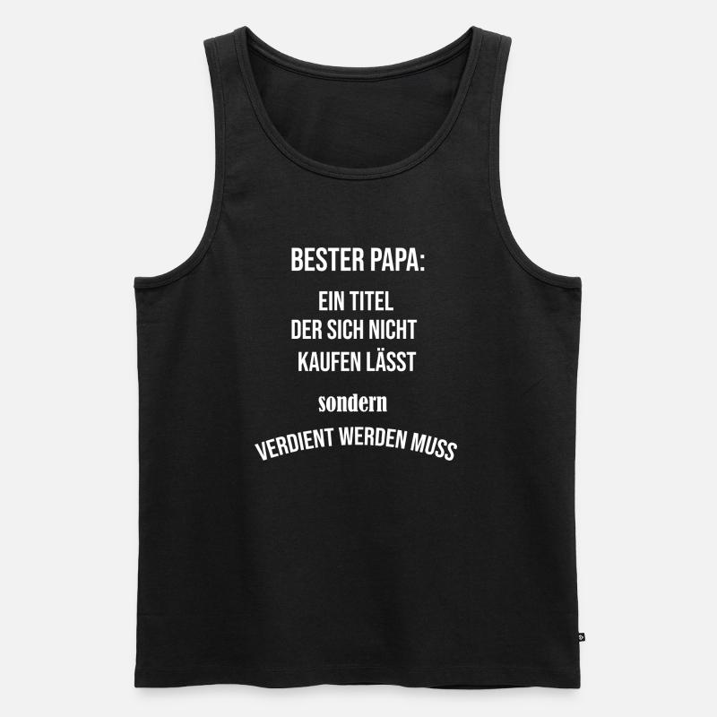 Bester Papa - Männer Premium Bio Tank Top - Schwarz