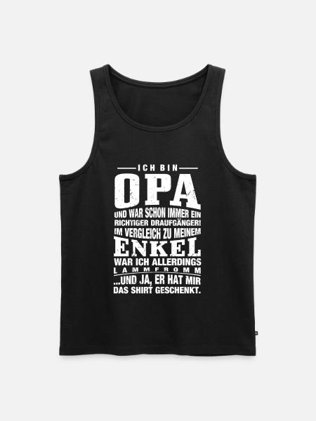 Opa vs. Enkel - Männer Premium Bio Tank Top - Schwarz