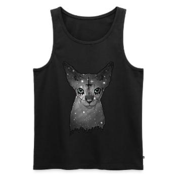 Ägyptische Katze Sphynx Cat - Männer Premium Bio Tank Top - Schwarz - Vorne - AI Model Male 178 light (178cm)