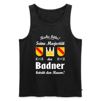 Der badische König - Männer Premium Bio Tank Top - Schwarz - Vorne - Michal (187cm)