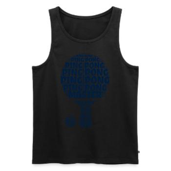 Tischtennisschläger Ping Pong Master Ball - Men's Premium Organic Tank Top - black - Front - AI Model Male 178 light (178cm)