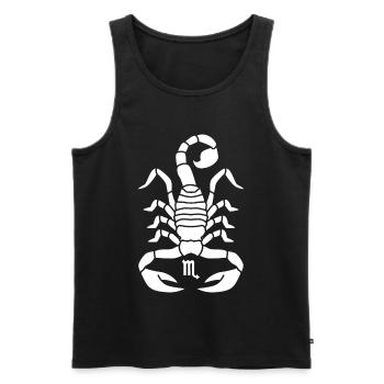 Scorpion Signes du zodiaque - Débardeur bio Premium Homme - noir - Devant - AI Model Male 178 light (178cm)