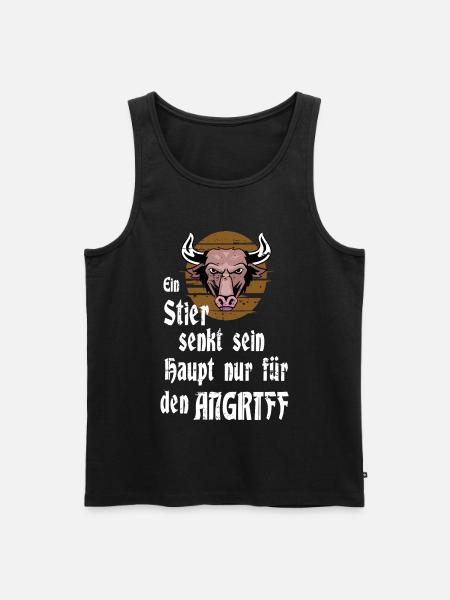 Ein Stier - Männer Premium Bio Tank Top - Schwarz