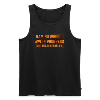Gaming in Progress - Männer Premium Bio Tank Top - Schwarz - Vorne - Michal (187cm)