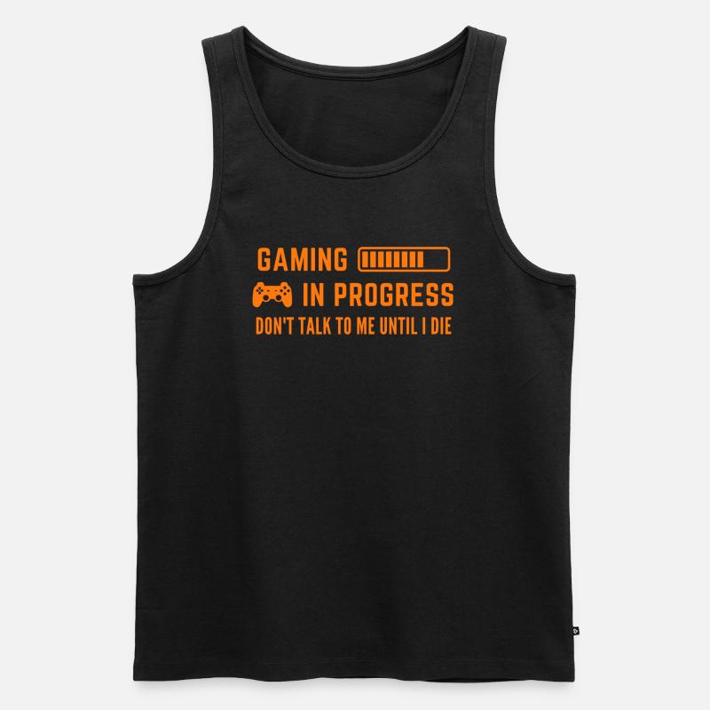 Gaming in Progress - Männer Premium Bio Tank Top - Schwarz