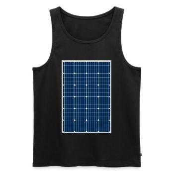 Solar cell, photovoltaic, solar energy, solar panel - Men's Premium Organic Tank Top - black - Front - Michal (187cm)