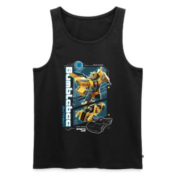 Transformers Earth Spark Autobot Bumblebee - Débardeur bio Premium Homme - noir - Devant - AI Model Male 178 light (178cm)