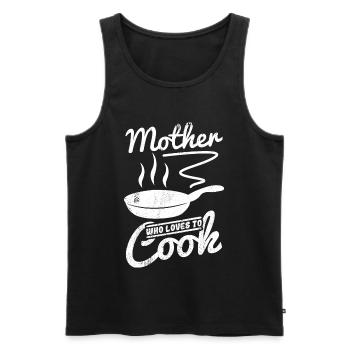 Mother who loves to cook - Men's Premium Organic Tank Top - black - Front - Michal (187cm)