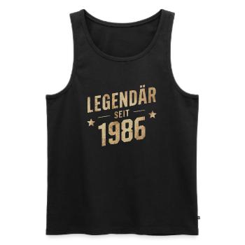Legendär Seit 1986 - Männer Premium Bio Tank Top - Schwarz - Vorne - Michal (187cm)
