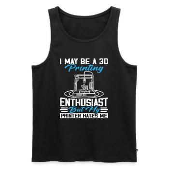 3D Printing For Men Women 3D Printer Lovers - Men's Premium Organic Tank Top - black - Front - Michal (187cm)