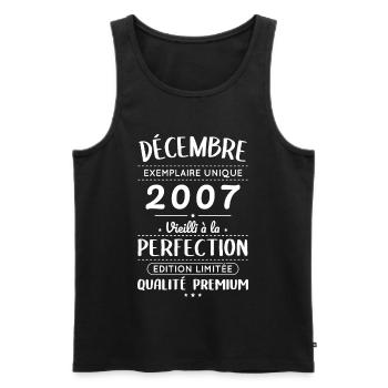18th Birthday - December 2007 Perfection - Men's Premium Organic Tank Top - black - Front - Michal (187cm)