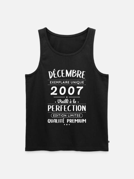 18th Birthday - December 2007 Perfection - Men's Premium Organic Tank Top - black