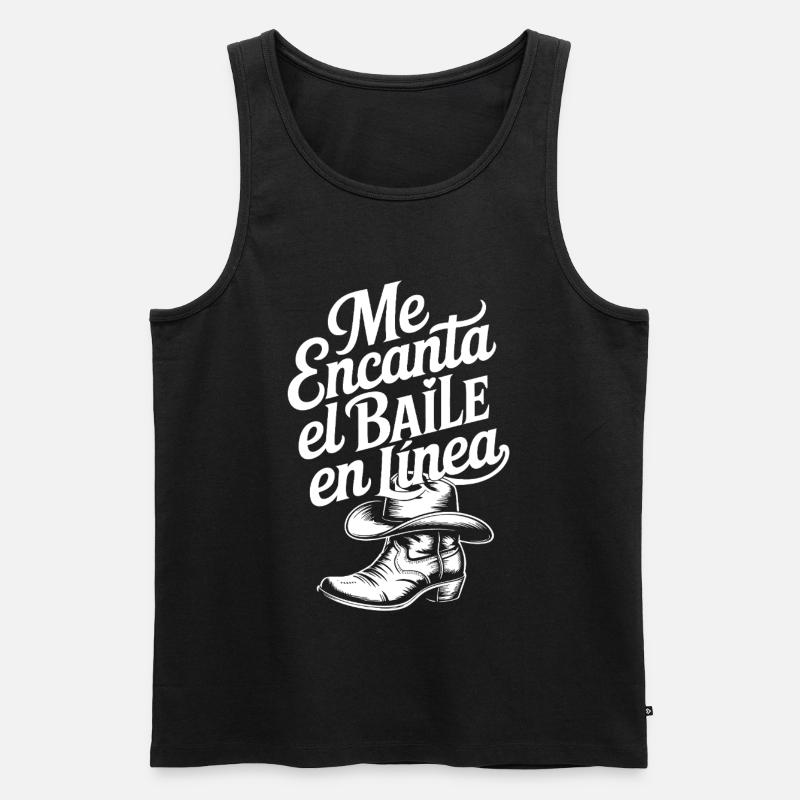 Ich liebe Line Dancing - Männer Premium Bio Tank Top - Schwarz