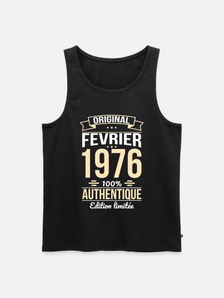 50th Anniversary - Original - February 1976 - Men's Premium Organic Tank Top - black