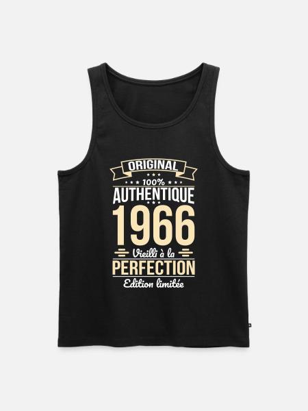 1966 – Aged to Perfection – Limited Edition - Men's Premium Organic Tank Top - black