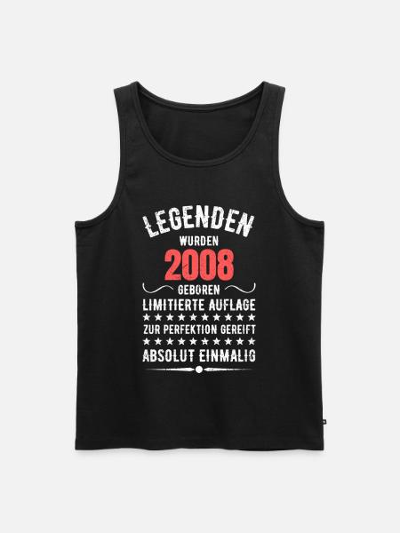 Limited Edition 2007 18th Birthday Gift - Men's Premium Organic Tank Top - black