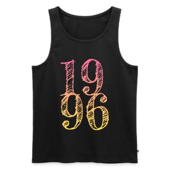 Vintage 1996 - Men's Premium Organic Tank Top - black - Front - Michal (187cm)
