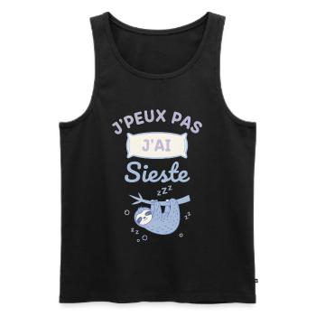 Faultiers süßes Nickerchen - Männer Premium Bio Tank Top - Schwarz - Vorne - Michal (187cm)