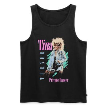 Tina Turner Private Dancer Design - Männer Premium Bio Tank Top - Schwarz - Vorne - AI Model Male 178 light (178cm)