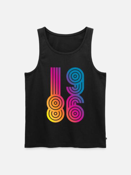 86 Eight Six 1986 - Männer Premium Bio Tank Top - Schwarz