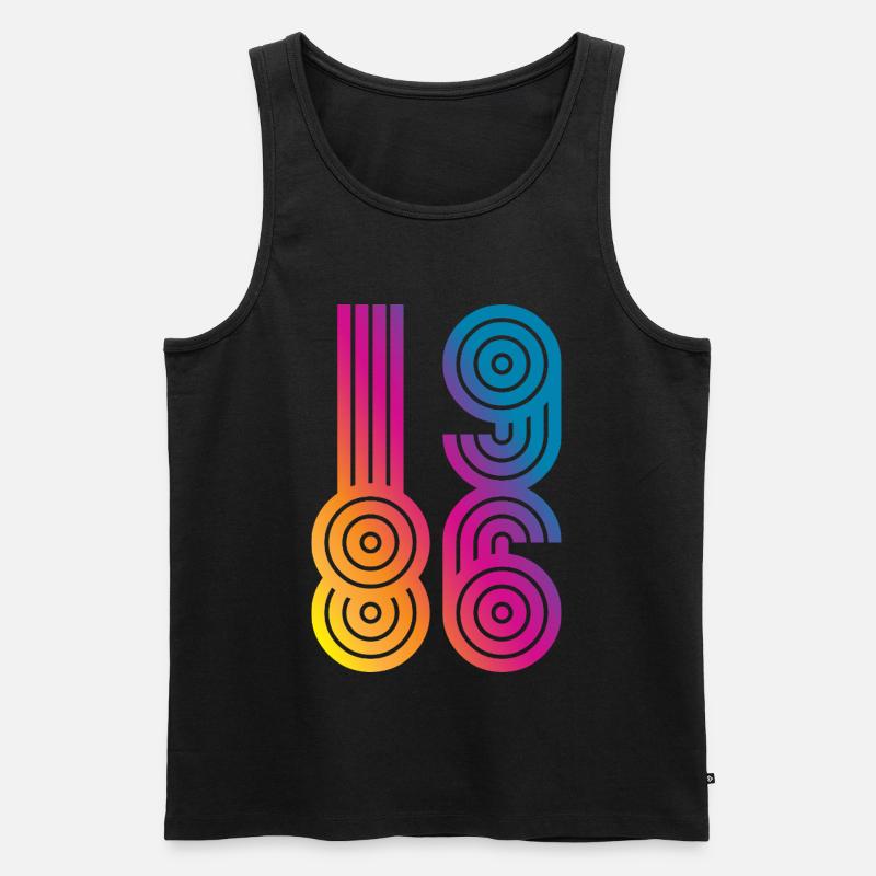 86 Eight Six 1986 - Männer Premium Bio Tank Top - Schwarz