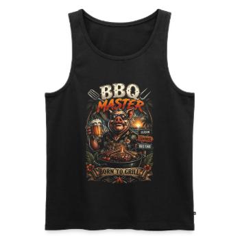 BBQ Master Pork Tropical Season Sommer - Männer Premium Bio Tank Top - Schwarz - Vorne - Michal (187cm)