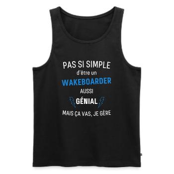 Wakeboarder Génial - Débardeur bio Premium Homme - noir - Devant - Michal (187cm)