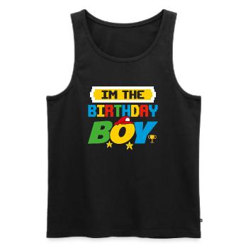 Im The Birthday Boy Game Gaming Family Matching - Débardeur bio Premium Homme - noir - Devant - Michal (187cm)