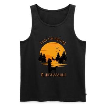 Ein Leben für die Jagd-Waidmannsheil - Männer Premium Bio Tank Top - Schwarz - Vorne - Michal (187cm)