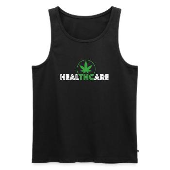 Gesundheitspflege | Marihuana, THC, Gesundheit - Männer Premium Bio Tank Top - Schwarz - Vorne - Michal (187cm)