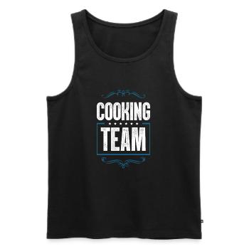 Équipe de cuisine - Débardeur bio Premium Homme - noir - Devant - Michal (187cm)