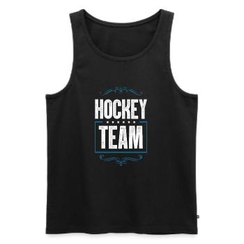 Équipe de hockey - Débardeur bio Premium Homme - noir - Devant - AI Model Male 178 light (178cm)