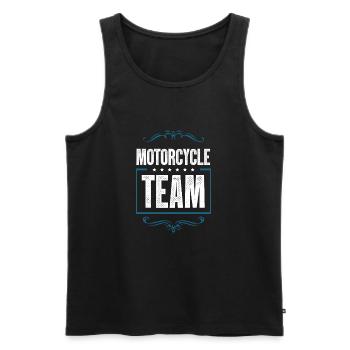 Équipe de motards - Débardeur bio Premium Homme - noir - Devant - Michal (187cm)