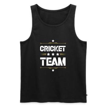 Cricket Team - Männer Premium Bio Tank Top - Schwarz - Vorne - Michal (187cm)