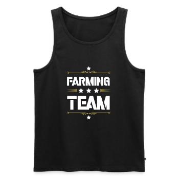 Farming Team - Männer Premium Bio Tank Top - Schwarz - Vorne - AI Model Male 178 light (178cm)